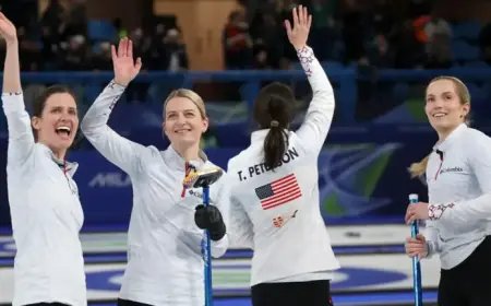 USA Women’s Curling Splits Wins on Day 1 of Competition
