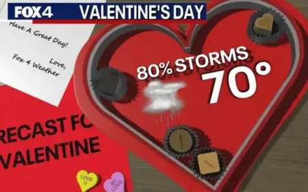 Storm Threats Loom Over Rainy Valentine’s Day Weekend in Dallas
