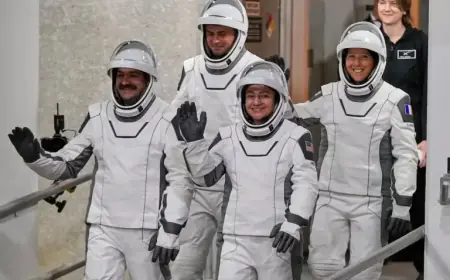 Astronauts Depart for Space Station Following Medical Evacuation