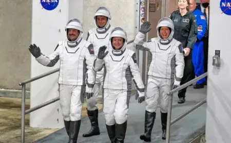 Astronauts Depart for International Space Station Following Medical Evacuation