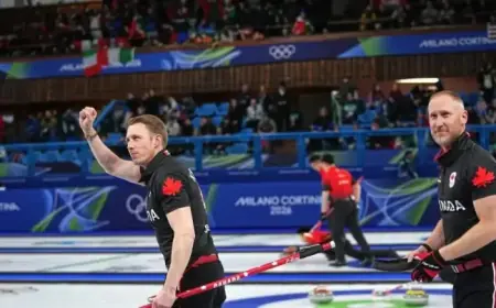 Canada’s Curling Teams Split Wins with U.S. at 2026 Winter Olympics; Poulin Practices; Men’s Hockey Faces Switzerland