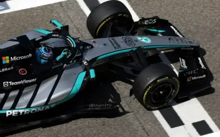 Russell Outpaces Hamilton in Morning Session