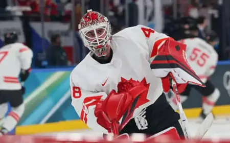Thompson Leads Trio of Goalies for Canada’s Clash with Switzerland