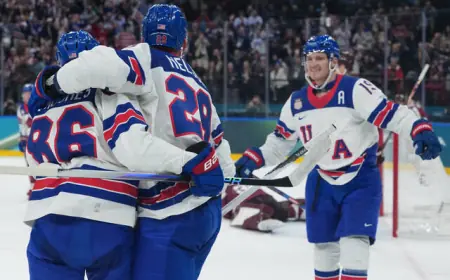 USA Hockey Rolls Past Latvia 5–1 in Men’s Olympic Opener as Brock Nelson Leads, Jack Eichel Chips In, and Group C Picture Sharpens