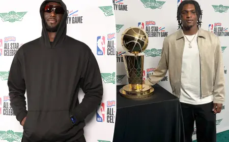 Cam Ward's chain and Tacko Fall's towering presence dominate NBA All-Star Celebrity Game green carpet