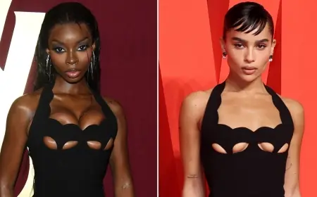 Olandria Carthen Channels Zoë Kravitz in Archival Saint Laurent at YSL Beauty NYFW Event