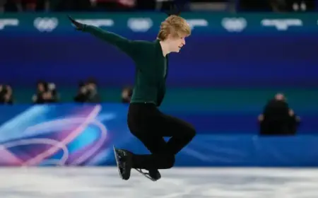 Malinin Falls as Gogolev Secures Fifth in Men’s Figure Skating Finale