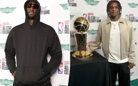 Cam Ward’s Chain and Tacko Fall’s Height Shine at NBA All-Star Green Carpet