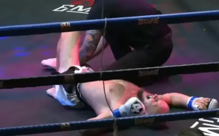 Fighter’s Leg Twists 180 Degrees After Devastating Slam in Missed Fists