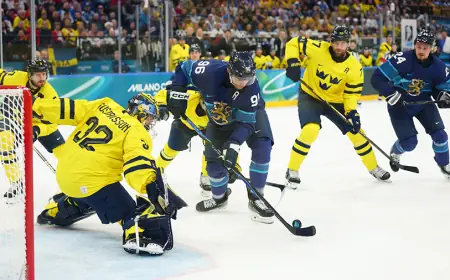 USA vs Latvia hockey at the Olympics: Team USA opens with a 5-1 win as Brock Nelson shines and Latvia rebounds to stay in the Group C race
