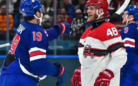 USA vs Denmark Olympic hockey turns into a 6–3 Team USA rally after Jeremy Swayman’s long-range mistake, with Brady Tkachuk and Jack Eichel driving the response