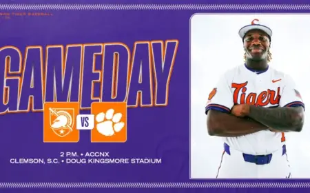 Clemson Triumphs Over Army West Point 10-0 in Eight-Inning Game 1 Win