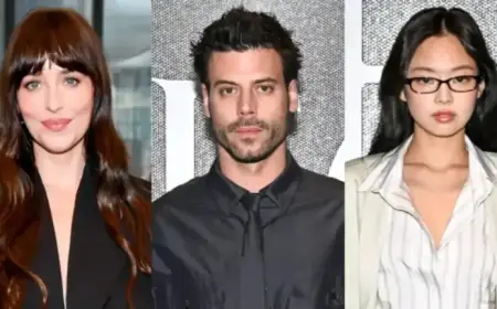 Dakota Johnson, Francois Arnaud, Jennie Kim Dazzle at Calvin Klein NYFW Event