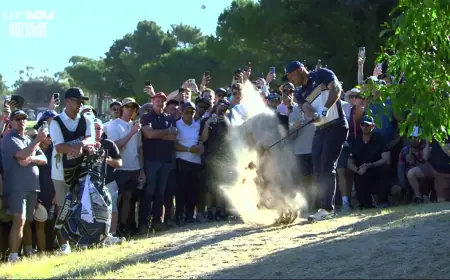 Rahm’s rules workaround stuns DeChambeau, holes out to tie in LIV Golf Adelaide