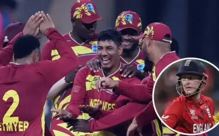 Rutherford, Motie Lead Windies to Victory Over England