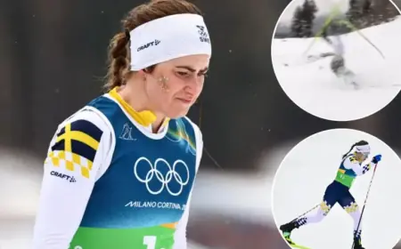 Swedish Skier Triumphs on One Ski After Olympic Crash Disaster