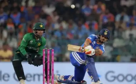 T20 World Cup: Salman Agha Dismisses Abhishek Sharma in First Over, Ind vs Pak Live Score