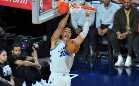 VJ Edgecombe’s clutch free throws lift Team Vince to Rising Stars crown, 25-24