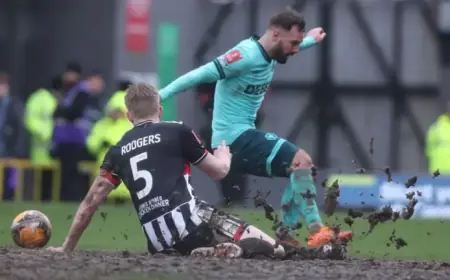 FA Cup Muddy Match Becomes Header and Volley Showdown, Tactics Abandoned