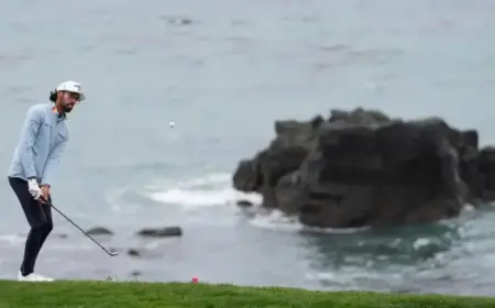 Akshay Bhatia Soars to Lead Amid Wind at Pebble Beach