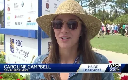 Sam Burns' wife Caroline Campbell: Pictures, bio