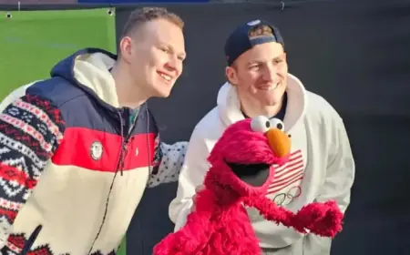 Elmo Interviews Tkachuk Brothers During 2026 Olympic Games