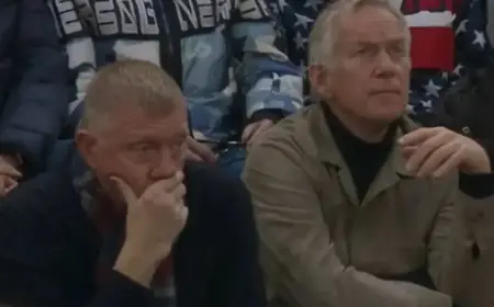 Boris Becker Supports Olympic Ice Hockey Team in Milan