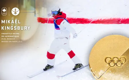 Mikaël Kingsbury claims dual moguls gold, becomes first freestyle skier with five Olympic medals