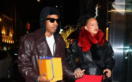 Rihanna and A$AP Rocky Stun in Bold Valentine’s Day Outfits
