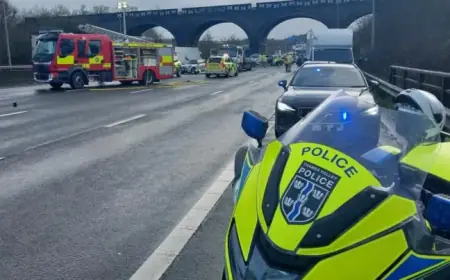 Police Respond to 14-Vehicle Crash Involving Cars, Vans, and Lorry