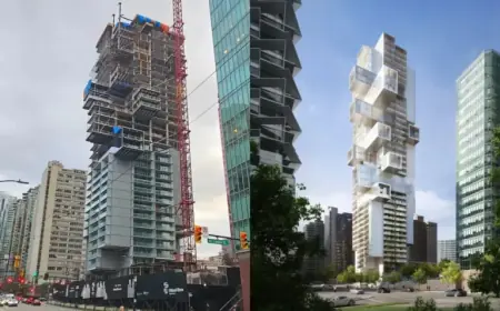 Vancouver’s ‘Jenga’ Tower Construction Progresses in Downtown