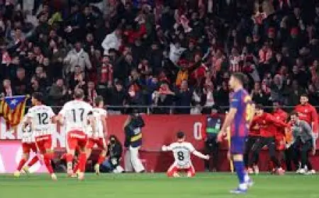 Match report: girona - barcelona ends 2-1 as Girona stun Barca