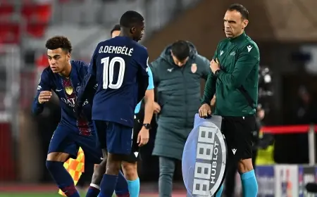 monaco vs psg: Substitute Desire Doue inspires PSG comeback at Monaco