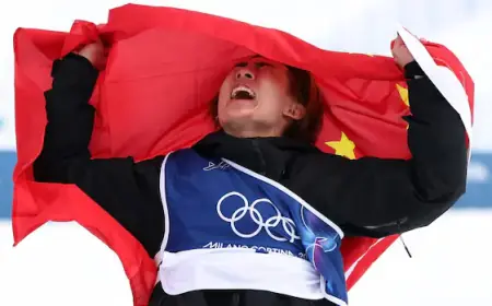 China’s Su Secures Olympic Gold in Men’s Snowboard Slopestyle; McMorris Ranks 8th
