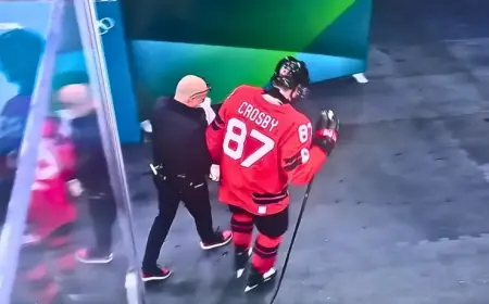 Sidney Crosby Exits Game After Radko Gudas Hit; Team Canada Awaits Update