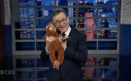 Stephen Colbert Buys Toy for Viral Star punch the monkey After Abandonment Story