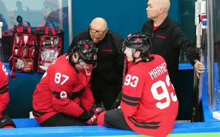 sidney crosby not ruled out for Olympics after leaving quarterfinal with injury