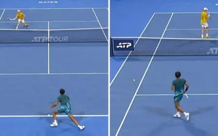 jannik sinner shrugs off Popyrin trick, now set to face Jakub Mensik in Doha quarters