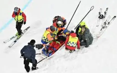 cassie sharpe suffers heavy halfpipe crash, taken off in sled after bad fall