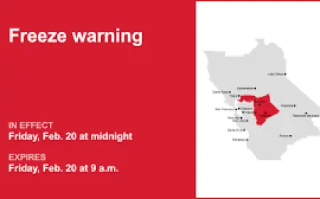 Freeze Watch Alert as Freeze Warning Targets Carquinez Strait, Delta and Northern San Joaquin Valley