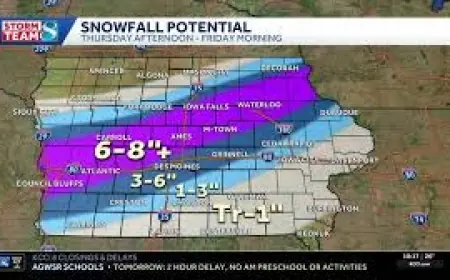 Kcci: Iowa Weather — Schools Delay and Cancel Friday Classes as Snow Creates Slick Travel Overnight
