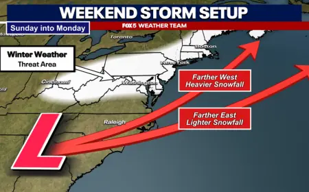 Dc Weather: Snow risk rising for DC region ahead of Sunday storm