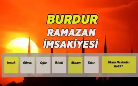 Burdur 2026 Fasting Schedule: Diyanet’s Iftar and Sahur Timings