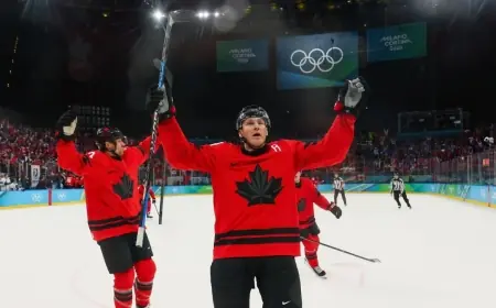 MacKinnon's Late Strike Sends Canada to Olympic Hockey Gold Medal Game