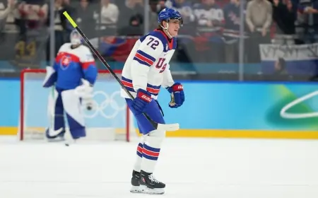 Tage Thompson (tage thompson) Leaves Semifinal as Precaution, Expected for Gold Medal Game