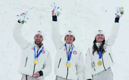 USA Wins Gold in Freestyle Skiing Mixed Team Aerials at Winter Olympics