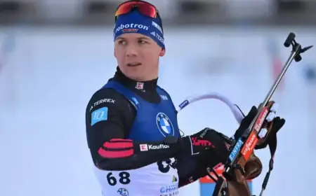 German Biathlete Stumbles at Olympia 2026