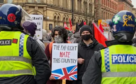 Britain First March Spurs Counter Protests in Manchester