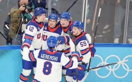 Usa Vs Slovakia: U.S. Men Rout Slovakia 6-2, Advance to Olympic Gold Game vs. Canada