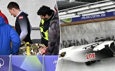 Three Sleds Flip at Curve 7 as 4 Man Bobsleigh Olympics 2026 Event Sees Hospitalization and Delay
